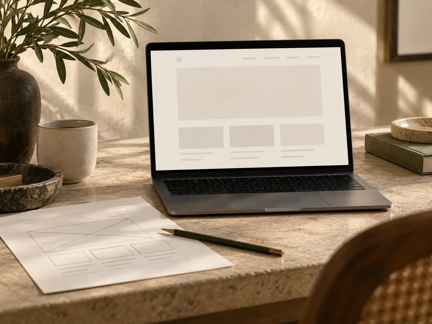 Visual proses perencanaan website Website Satu Halaman